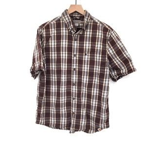 Brown Plaid Men's Shirt